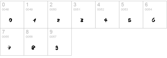 AutographScriptEF-BoldExtras numbers 0-9 preview