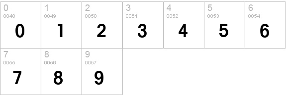 Avignon-Cd-Demi numbers 0-9 preview