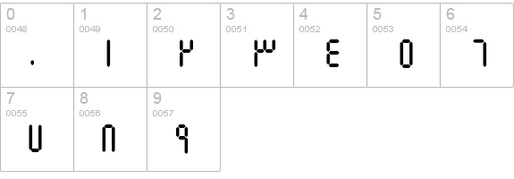 B Elm numbers 0-9 preview