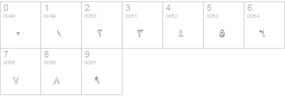 B Tawfig Outline numbers 0-9 preview