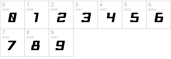 Baby Universe Italic numbers 0-9 preview