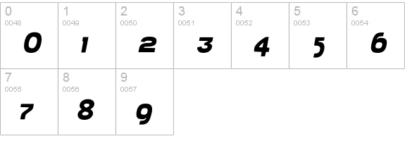 BabyMineFatOblique numbers 0-9 preview