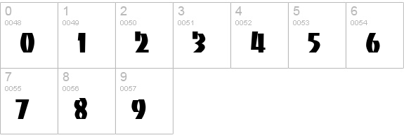 BaccaratUpright Regular numbers 0-9 preview