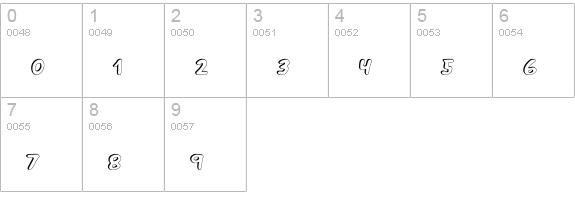 Backoff_shadow numbers 0-9 preview