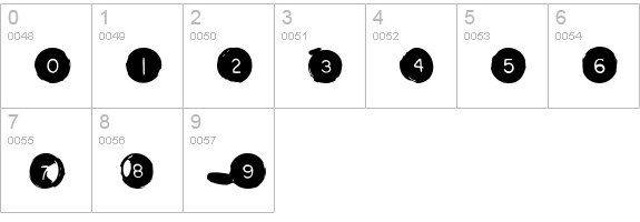 BackspacerRound numbers 0-9 preview