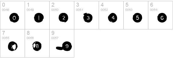BackspacerRound Regular numbers 0-9 preview