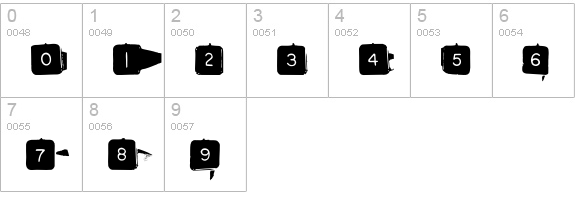 BackspacerSquare numbers 0-9 preview