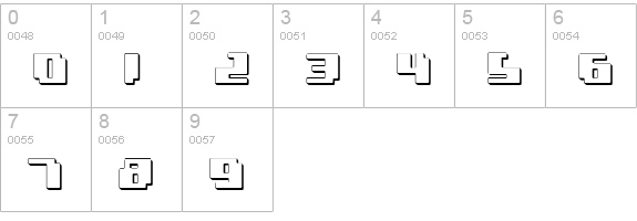 bad robot 3d numbers 0-9 preview