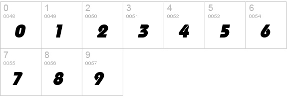 Bahamas_Heavy-X numbers 0-9 preview