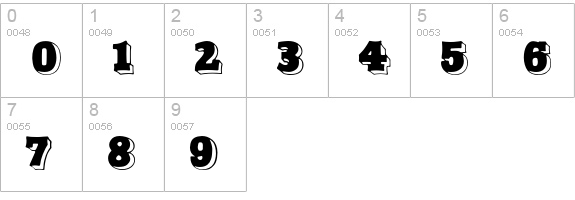 Bakery numbers 0-9 preview
