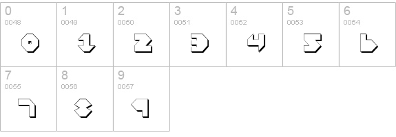 Bal-Astaral 3D numbers 0-9 preview