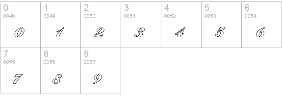 BallantinesOutline-Black-Regular numbers 0-9 preview