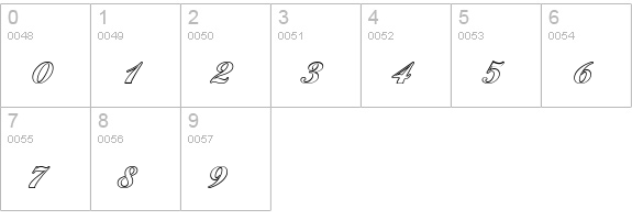 BallantinesOutline-Heavy-Regular numbers 0-9 preview