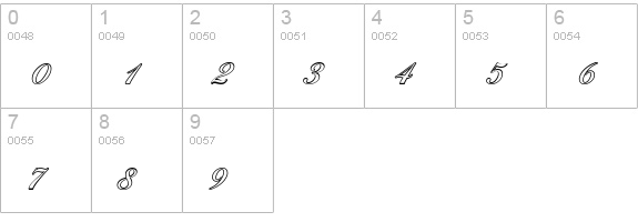 BallantinesOutline-Medium-Regular numbers 0-9 preview