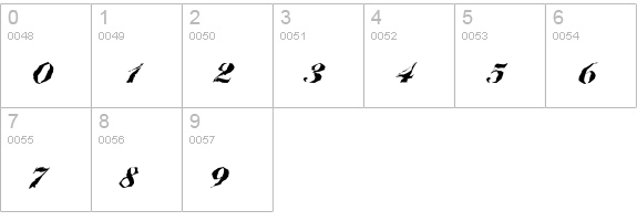 BallantinesRandom-Black-Regular numbers 0-9 preview