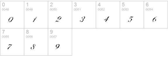 BallantinesRandom-Light-Regular numbers 0-9 preview