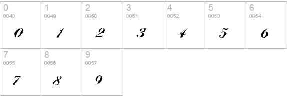 BallantinesRandom-Xbold-Regular numbers 0-9 preview