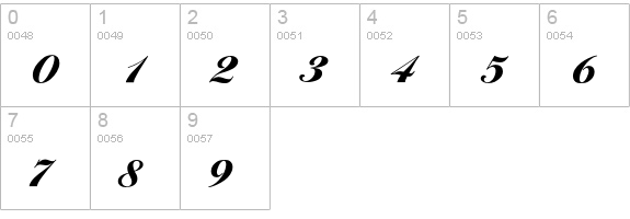 BallantinesScriptEF-Heavy numbers 0-9 preview