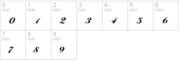 BallantinesSerial-Black-Regular numbers 0-9 preview