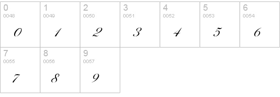 BallantinesSerial-Light-Regular numbers 0-9 preview