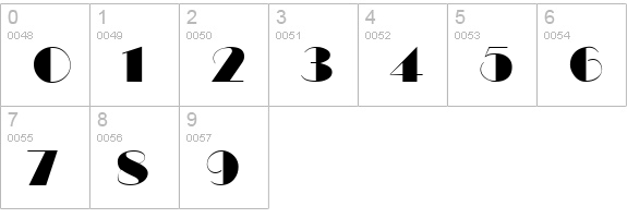 Ballet Regular numbers 0-9 preview