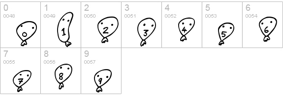 Balloon Friends
 numbers 0-9 preview