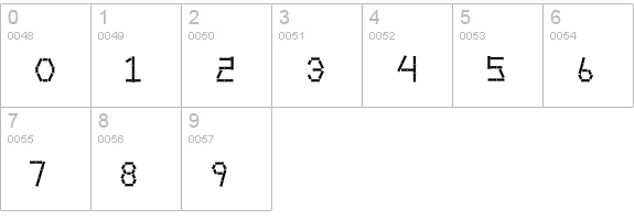 Bamboo numbers 0-9 preview