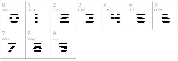 Bamf Gradient numbers 0-9 preview