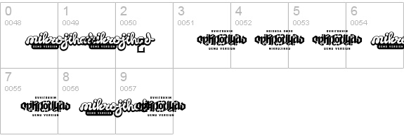 Banten Unfamous 2 DEMO numbers 0-9 preview