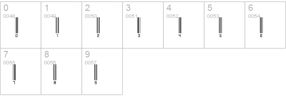 barcode font numbers 0-9 preview