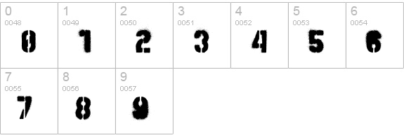 Barrio 30 numbers 0-9 preview