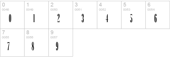 Basilia Compress D Medium numbers 0-9 preview