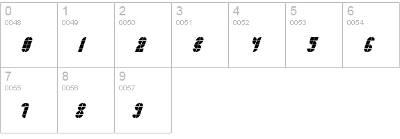 Bath NormalItalic numbers 0-9 preview