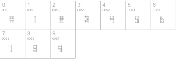 Bauhaus Sketch numbers 0-9 preview