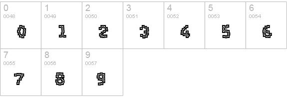 Baukasten-Four numbers 0-9 preview