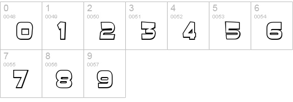 Baveuse 3D numbers 0-9 preview