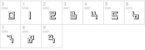 Beam Rider 3D numbers 0-9 preview