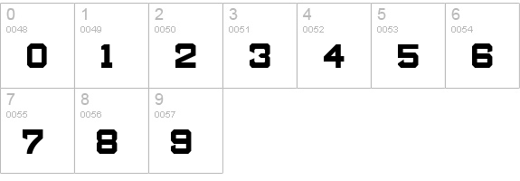Beantown numbers 0-9 preview