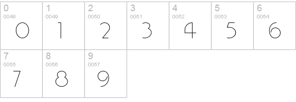 BeckerMonolineModernNF ExtraLight numbers 0-9 preview