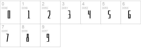 Beckett numbers 0-9 preview