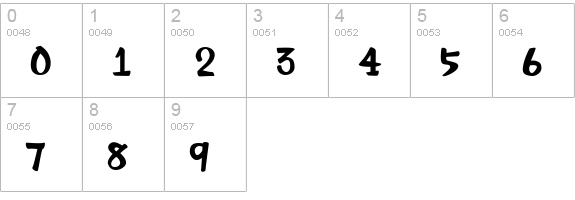 Bee Marker Ink numbers 0-9 preview