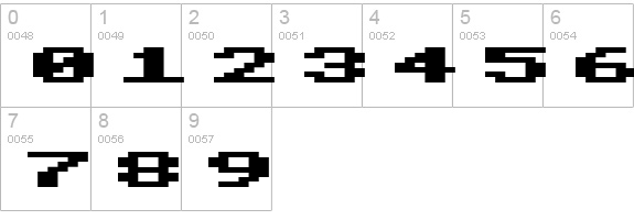 Beeb Mode Two numbers 0-9 preview