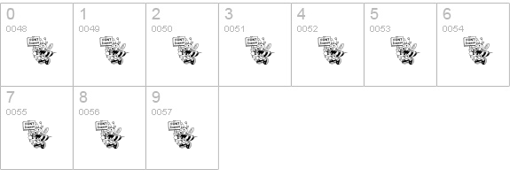 BEEFONT numbers 0-9 preview