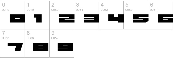 Beekman-SquareBold numbers 0-9 preview