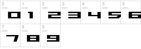 Beekman-SquareLight numbers 0-9 preview