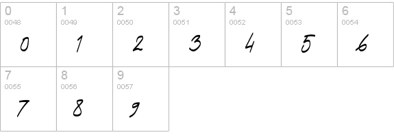 Belliza numbers 0-9 preview
