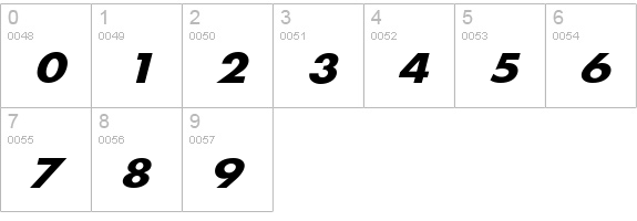 BelmarExtObl-Bo numbers 0-9 preview