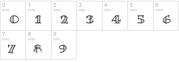 Bermuda LP Dots numbers 0-9 preview