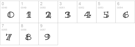 Bermuda LP Squiggle numbers 0-9 preview