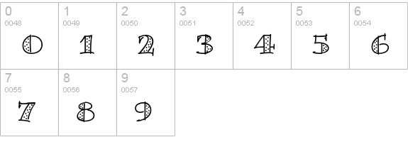 Bermuda LP Std Dots numbers 0-9 preview
